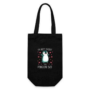 Pinguin Pinguine Tier - Geschenkbeutel für Flaschen - Schwarz - Vorne