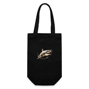 Shark, Ocean, Tiger Shark, Animal, Fish - Gift Bag for Bottles - black - Front