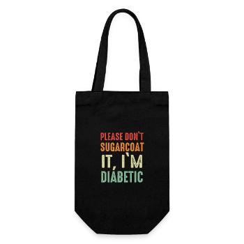 Diabetes Diabetic T1D Insulin - Gift Bag for Bottles - black - Front