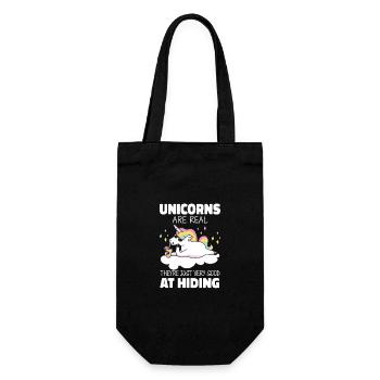 Unicorn Unicorns Fairy Tale Magical - Gift Bag for Bottles - black - Front
