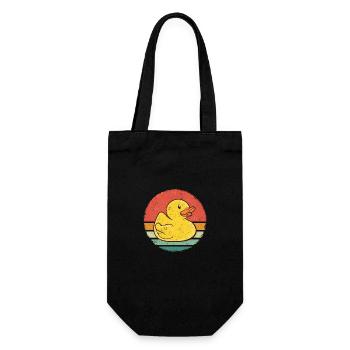 Rubber Ducks Bathroom Yellow Duck - Gift Bag for Bottles - black - Front