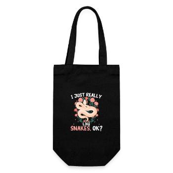 Snake, Snake, Animal - Gift Bag for Bottles - black - Front