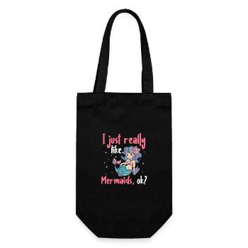 Mermaid Fable Mermaids Fairy Tale - Gift Bag for Bottles - black - Front