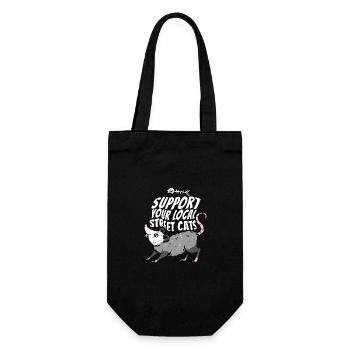 Opossum Possum Animal - Gift Bag for Bottles - black - Front