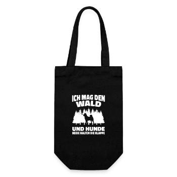 Hund Hunde Haustier Lustige Sprüche - Geschenkbeutel für Flaschen - Schwarz - Vorne