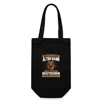 Deutscher Schäferhund Hund Malinois Hunde - Geschenkbeutel für Flaschen - Schwarz - Vorne