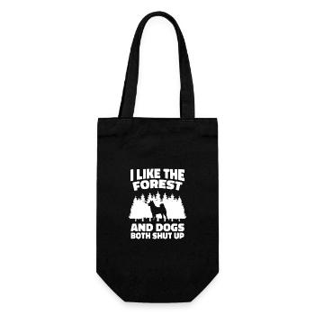 Dog Dogs Pet Funny Dog Owner - Gift Bag for Bottles - black - Front