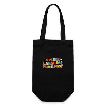 Speech Therapist Speech Therapy Speech Therapy - Gift Bag for Bottles - black - Front