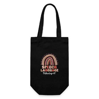 Speech Therapist Speech Therapy Speech Therapy - Gift Bag for Bottles - black - Front