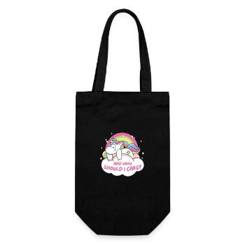 Funny, sarcasm, sarcastic humor, irony - Gift Bag for Bottles - black - Front