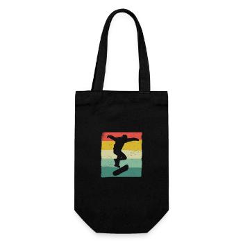 Skateboarding Skater Skateboard Skateboarder - Geschenkbeutel für Flaschen - Schwarz - Vorne