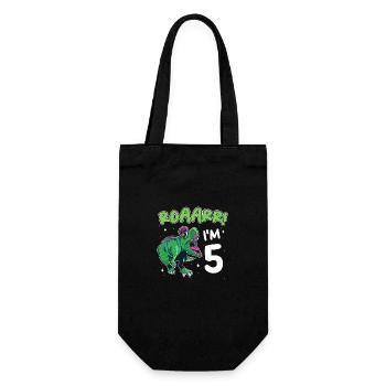 Gift 5 Years Birthday Boy - Gift Bag for Bottles - black - Front