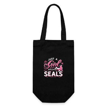 Seal, Seal, Animal, Sea Lion - Gift Bag for Bottles - black - Front