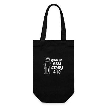 Get Well Soon Broken Arm Broken Bone - Gift Bag for Bottles - black - Front