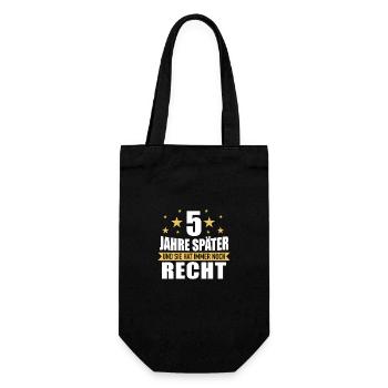 5 Hochzeitstag Jahrestag Ehemann Ehefrau - Geschenkbeutel für Flaschen - Schwarz - Vorne