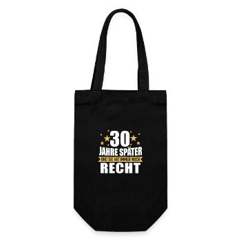 30 Hochzeitstag Jahrestag Ehemann Ehefrau - Geschenkbeutel für Flaschen - Schwarz - Vorne