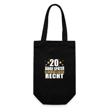 20 Hochzeitstag Jahrestag Ehemann Ehefrau - Geschenkbeutel für Flaschen - Schwarz - Vorne