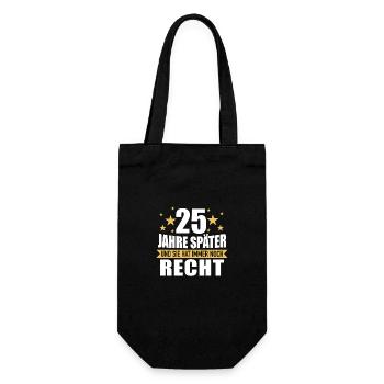 25 Hochzeitstag Jahrestag Ehemann Ehefrau - Geschenkbeutel für Flaschen - Schwarz - Vorne