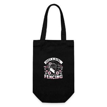 Fechten Fechter - Geschenkbeutel für Flaschen - Schwarz - Vorne