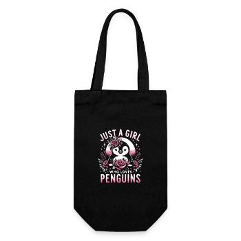 Penguin Penguin Animal - Gift Bag for Bottles - black - Front