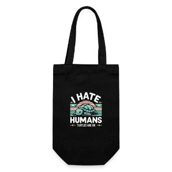 Turtle Sea Turtle Turtle Animal - Gift Bag for Bottles - black - Front