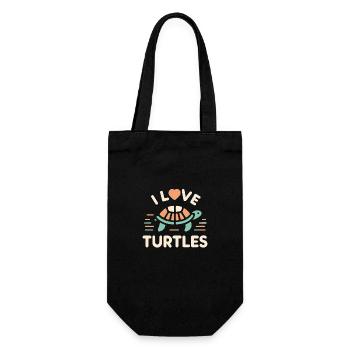 Turtle Sea Turtle Turtle Animal - Gift Bag for Bottles - black - Front