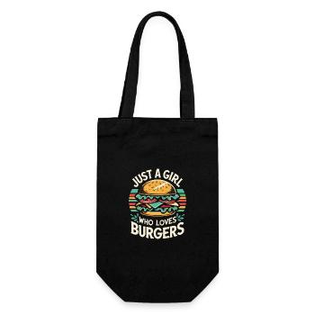 Burger Fast Food Hamburger Cheesburger Burgers - Gift Bag for Bottles - black - Front