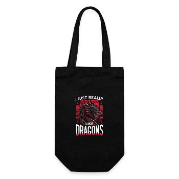 Dragon Mystic Dragon Fantasy - Gift Bag for Bottles - black - Front