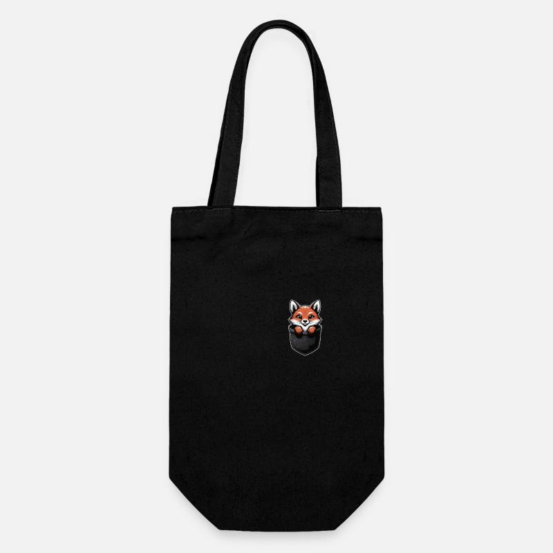 Renard Renards Animal - Sac à bouteille - noir