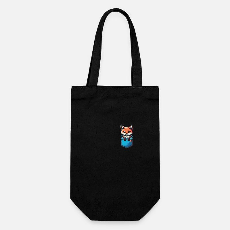 Renard Renards Animal - Sac à bouteille - noir