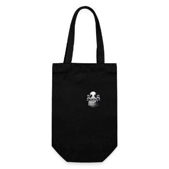 Octopus Octopus Octopus Cuttlefish Animal - Gift Bag for Bottles - black - Front