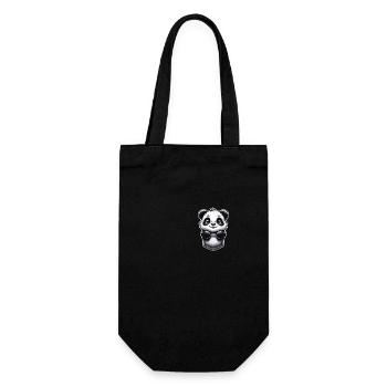 Panda Bear Panda Animal Pandas - Gift Bag for Bottles - black - Front