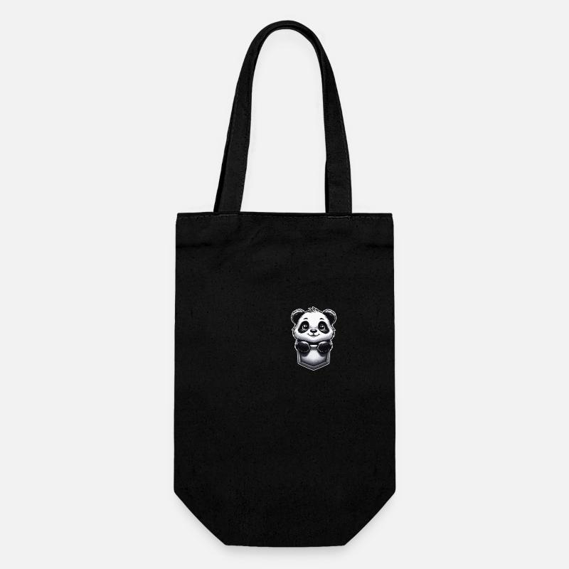 Panda Ours Panda Animal Pandas - Sac à bouteille - noir