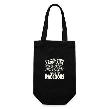 Raccoon - Gift Bag for Bottles - black - Front