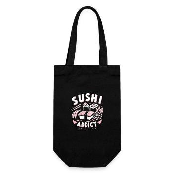 Sushi Japanisches Essen Maki Sushi Kawaii - Geschenkbeutel für Flaschen - Schwarz - Vorne