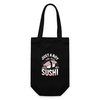 Sushi Japanisches Essen Maki Sushi Kawaii - Geschenkbeutel für Flaschen - Schwarz - Vorne