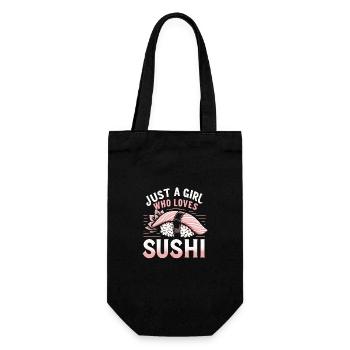 Sushi Japanisches Essen Maki Sushi Kawaii - Geschenkbeutel für Flaschen - Schwarz - Vorne