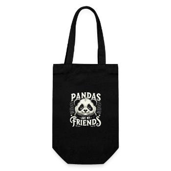 Panda Bear Panda Animal Pandas - Gift Bag for Bottles - black - Front