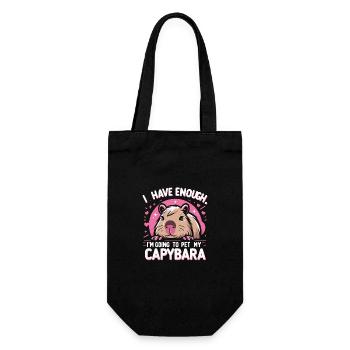 Capybara Capybara Rodent Animal - Gift Bag for Bottles - black - Front