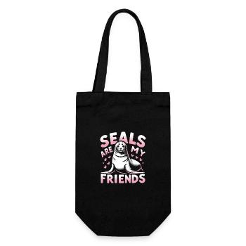 Seal, Seal, Animal, Sea Lion - Gift Bag for Bottles - black - Front