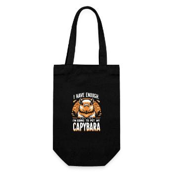 Capybara Capybara Rodent Animal - Gift Bag for Bottles - black - Front