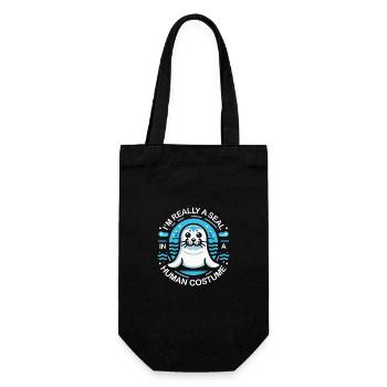 Seal, Seal, Animal, Sea Lion - Gift Bag for Bottles - black - Front