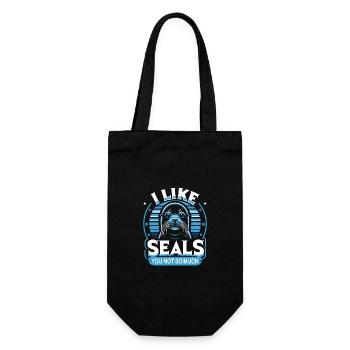 Seal, Seal, Animal, Sea Lion - Gift Bag for Bottles - black - Front