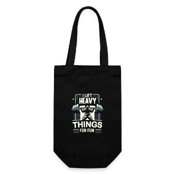 Weightlifting, Fitness, Bodybuilding, Weightlifters - Gift Bag for Bottles - black - Front