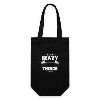 Weightlifting, Fitness, Bodybuilding, Weightlifters - Gift Bag for Bottles - black - Front