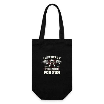 Weightlifting, Fitness, Bodybuilding, Weightlifters - Gift Bag for Bottles - black - Front