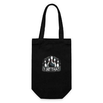 Bowling Bowler Pin Ball Bowling Ball - Gift Bag for Bottles - black - Front