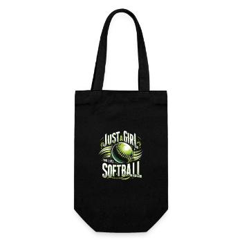 Softball Sport Softball Spieler - Geschenkbeutel für Flaschen - Schwarz - Vorne