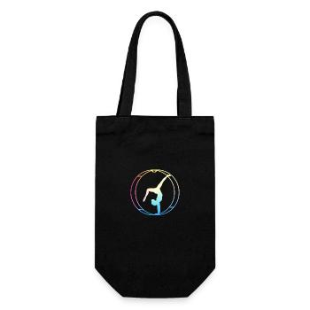 Rhönrad Gymnastics Rhönräder Wheel - Gift Bag for Bottles - black - Front