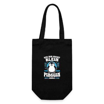 Pinguin Zwergpinguine Kaiserpinguin - Geschenkbeutel für Flaschen - Schwarz - Vorne